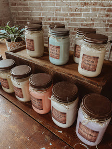 16 oz mason jar single wick candle&nbsp;